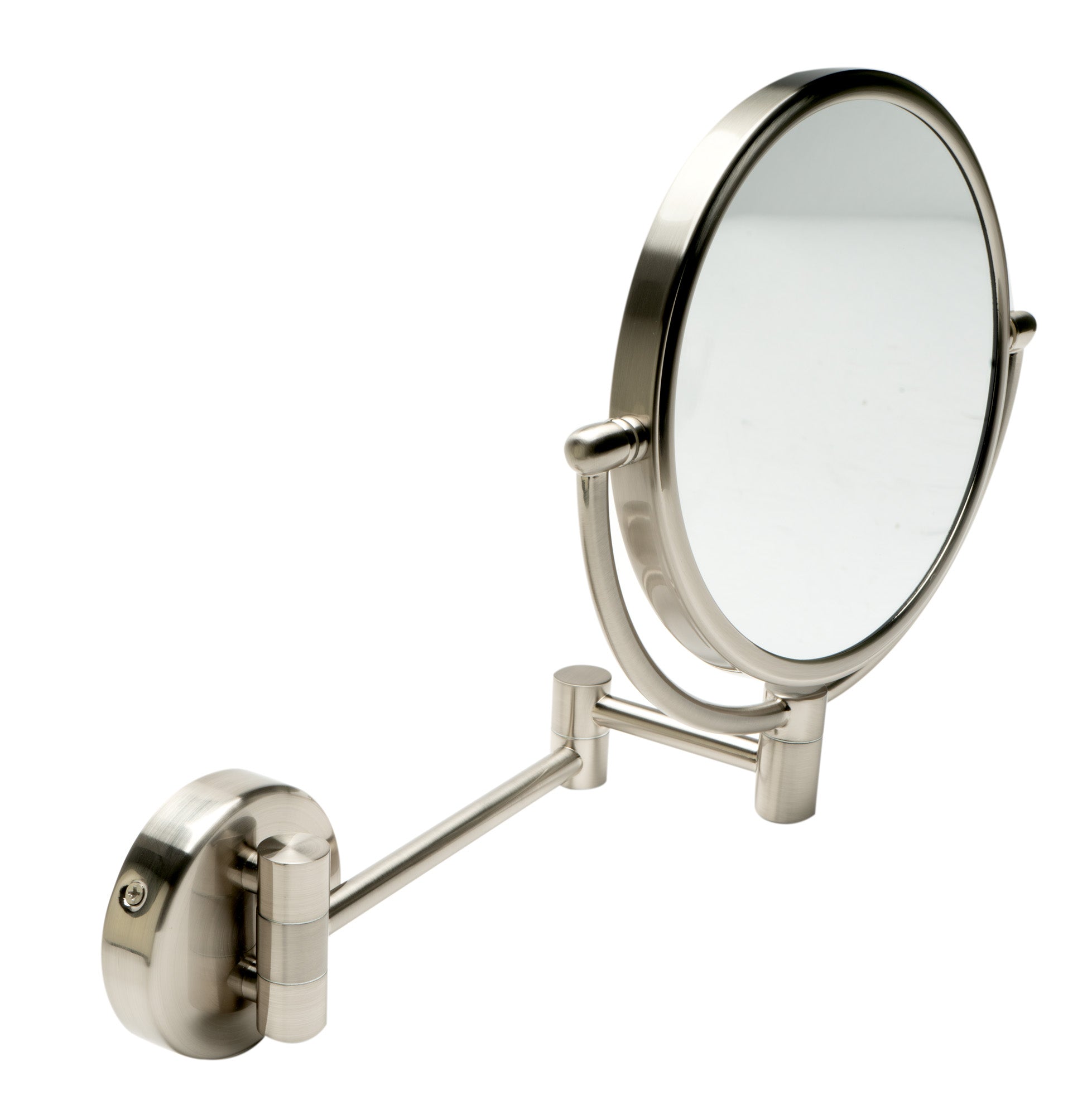 ALFI Brand - 8" Round Wall Mounted 5x Magnify Cosmetic Mirror | ABM8WR-BN