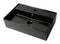 ALFI Brand - Black Matte 24" Modern Rectangular Above Mount Ceramic Sink with Faucet Hole | ABC901-BM