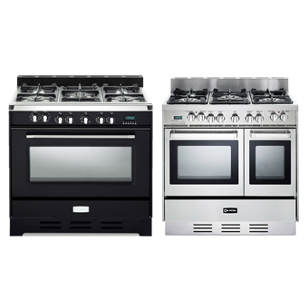 Verona - Wrap Around for 36" Ranges for Single Oven - Stainless, Matte Black