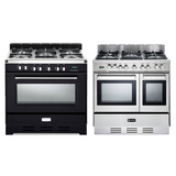 Verona - Wrap Around for 36" Ranges for Single Oven - Stainless, Matte Black