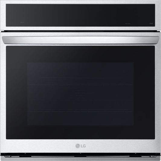 LG - 4.7 CF / 30" Smart Single Wall Oven with True Convection, InstaView - Electric Wall Ovens - WSEP4727F