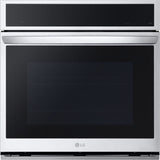LG - 4.7 CF / 30" Smart Single Wall Oven with True Convection, InstaView - Electric Wall Ovens - WSEP4727F