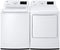 LG - 4.5 Cu. Ft. High-Efficiency Top-Load Washer and LG - 7.3 Cu. Ft. Ultra Large High Efficiency White Gas Dryer