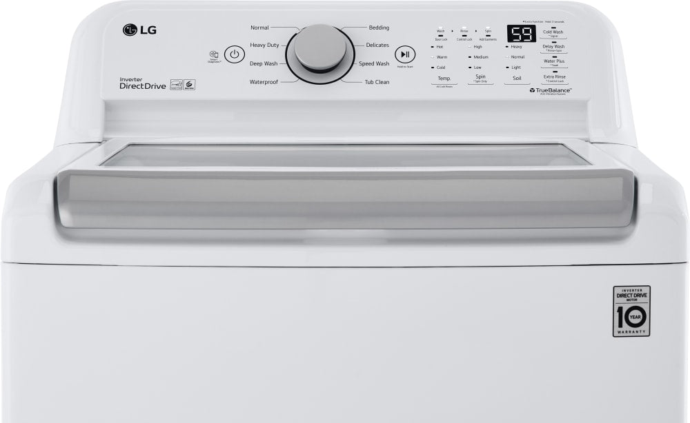 LG - 5.0 cu. ft. Mega Capacity Top Load Washer and LG - 7.3 Cu. Ft. White Ultra Large High Efficiency Gas Dryer