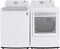 LG - 5.0 cu. ft. Mega Capacity Top Load Washer and LG - 7.3 Cu. Ft. White Ultra Large High Efficiency Gas Dryer