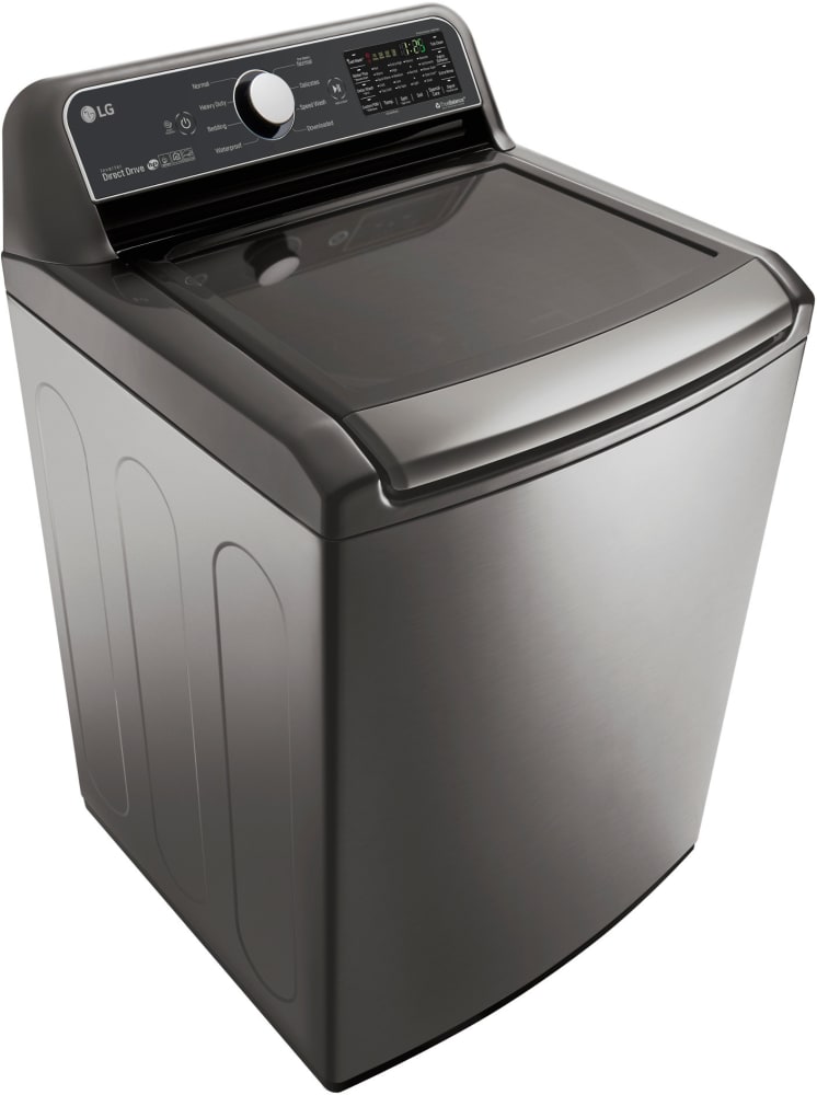 LG - 5.0 cu.ft. Smart wi-fi Enabled Top Load Washer and LG - 7.3 Cu.Ft. Ultra Large High Efficiency Gas Dryer