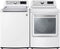 LG - 27 in. 4.8 cu. ft. Mega Capacity White Top Load Washer and LG - 7.3 Cu.Ft. Ultra Large High Efficiency Gas Dryer