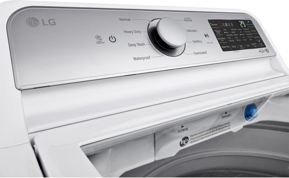 LG - 5.5 cu.ft. Mega Capacity Smart wi-fi Enabled Top Load Washer with TurboWash3D™ Technology | WT7400CW