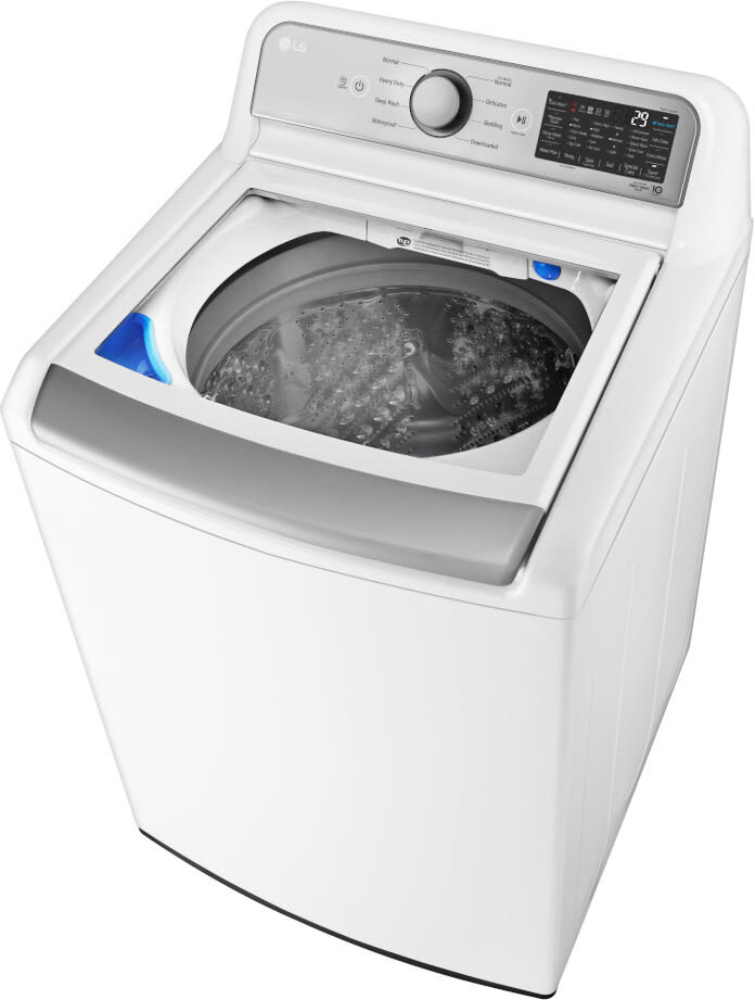 LG - 5.5 cu.ft. Mega Capacity Smart wi-fi Enabled Top Load Washer and LG - 7.3 Cu. Ft. Ultra Large High Efficiency Gas Dryer