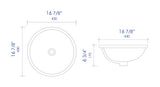 ALFI Brand - White 17" Round Undermount Ceramic Sink | ABC601
