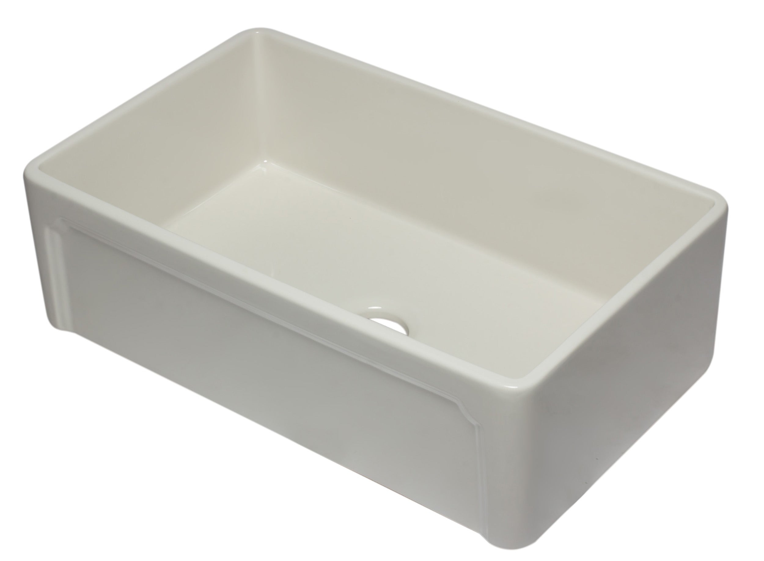 ALFI Brand - 33 inch Biscuit Reversible Single Fireclay Farmhouse Kitchen Sink | AB3320SB-B