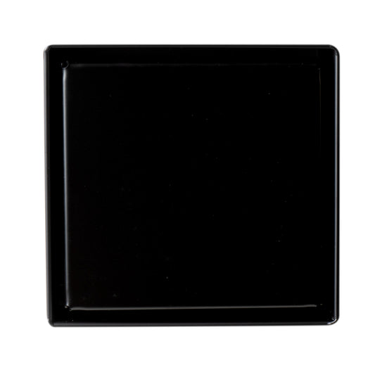 ALFI Brand - 5" x 5" Black Matte Square Stainless Steel Shower Drain with Solid Cover | ABSD55B-BM