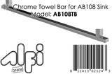 ALFI Brand - 17" Chrome Squared Towel Bar addition to the AB108 Bathroom Sink Basin | AB108TB