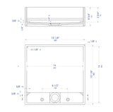 ALFI Brand - Black Matte 14" Square Solid Surface Resin Sink | ABRS14SBM