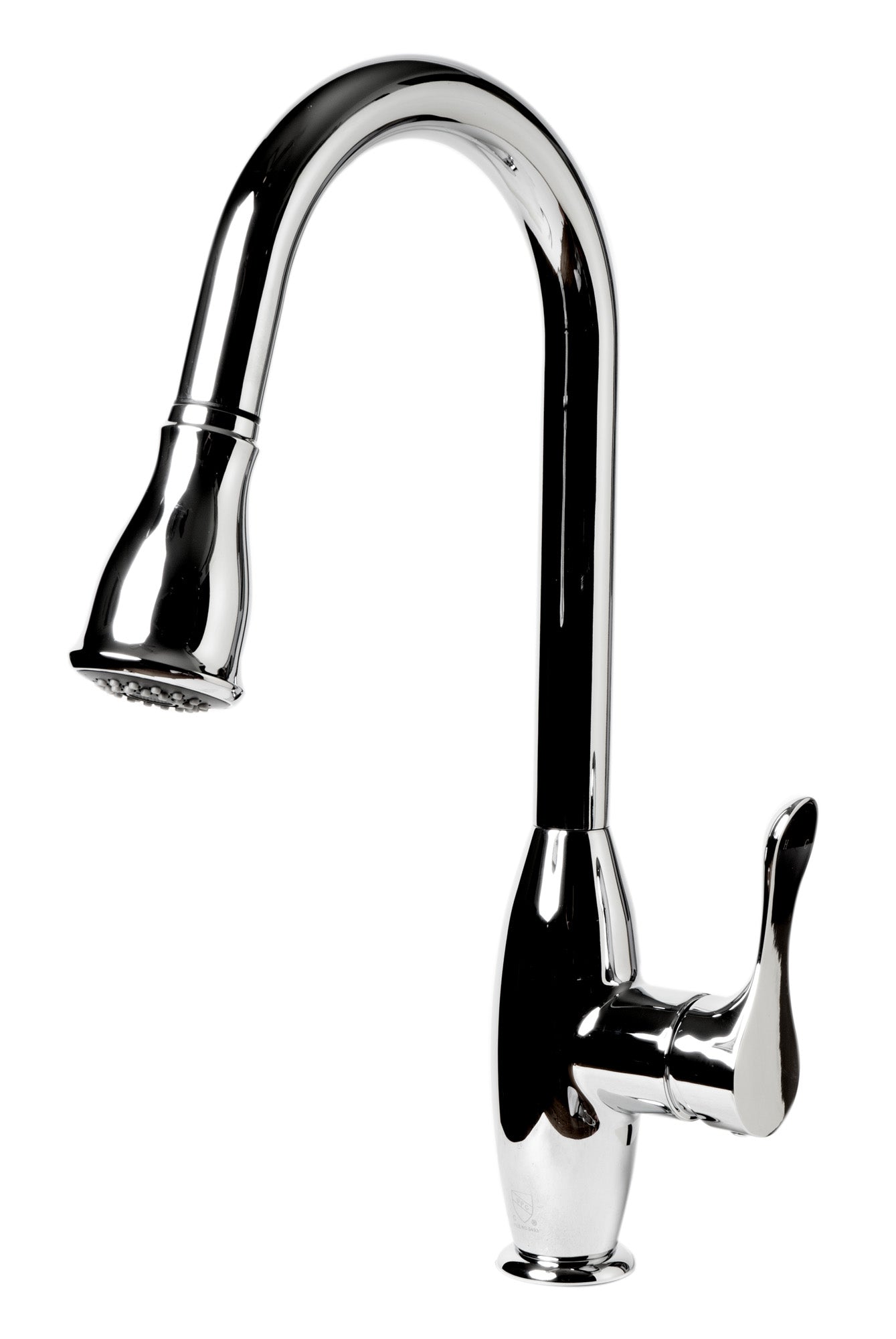 ALFI Brand - Polished Chrome Traditional Gooseneck Pull Down Kitchen Faucet | ABKF3783-PC