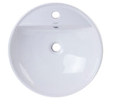 EAGO - 18" ROUND CERAMIC ABOVE MOUNT BATHROOM BASIN VESSEL SINK | BA141