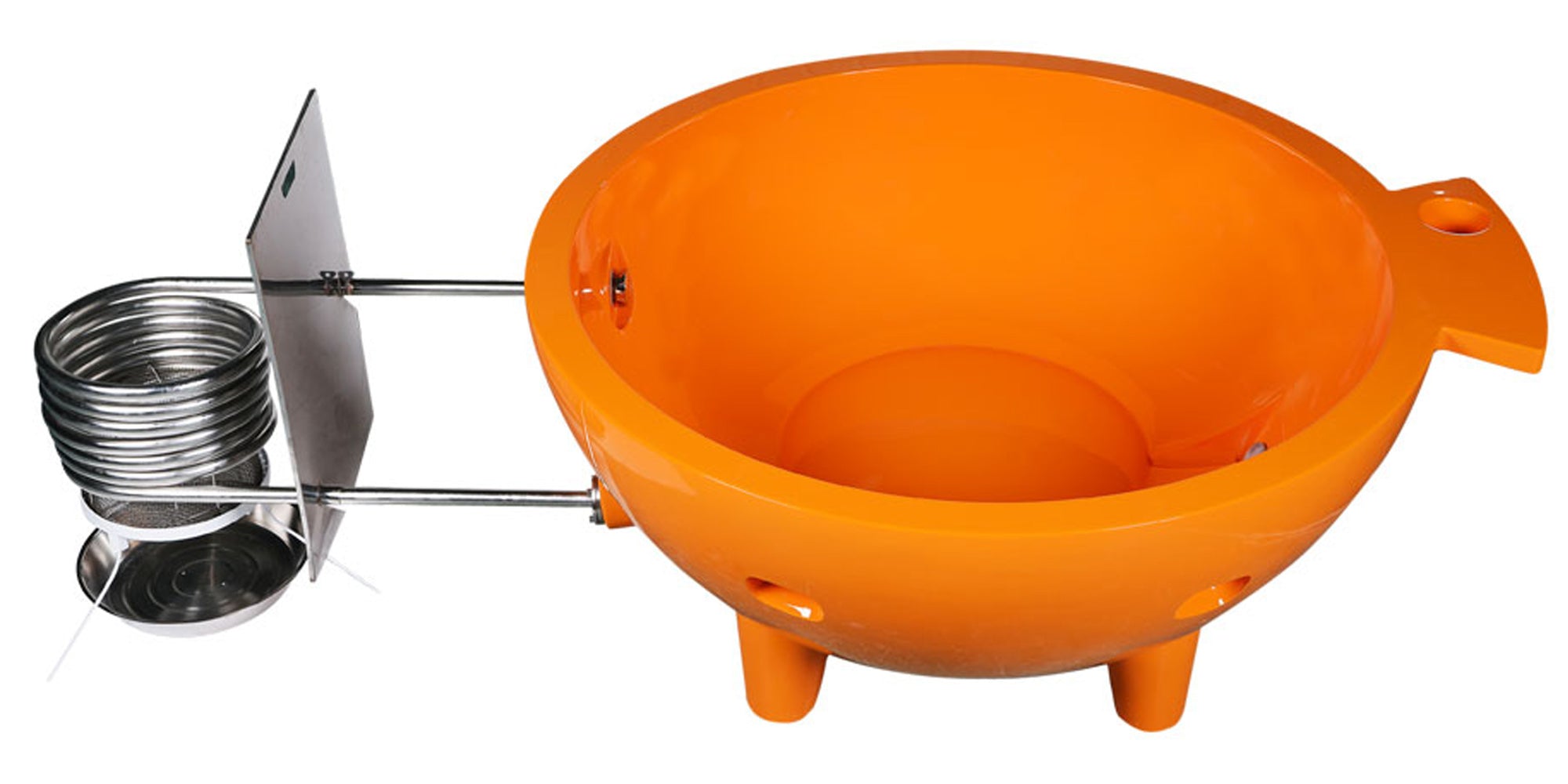 ALFI Brand - Orange FireHotTub The Round Fire Burning Portable Outdoor Hot Bath Tub | FireHotTub-OR