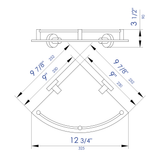 ALFI Brand - Polished Chrome Corner Mounted Glass Shower Shelf Bathroom Accessory | AB9546
