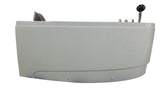 EAGO - 5' Single Person Corner White Acrylic Whirlpool Bath Tub - Drain on Right | AM161-R