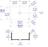 ALFI Brand - Gray Matte 27" x 18" Fireclay Undermount / Drop In Firelcay Kitchen Sink | ABF2718UD-GM