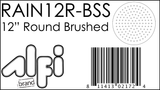ALFI Brand - Solid Brushed Stainless Steel 12" Round Ultra Thin Rain Shower Head | RAIN12R-BSS