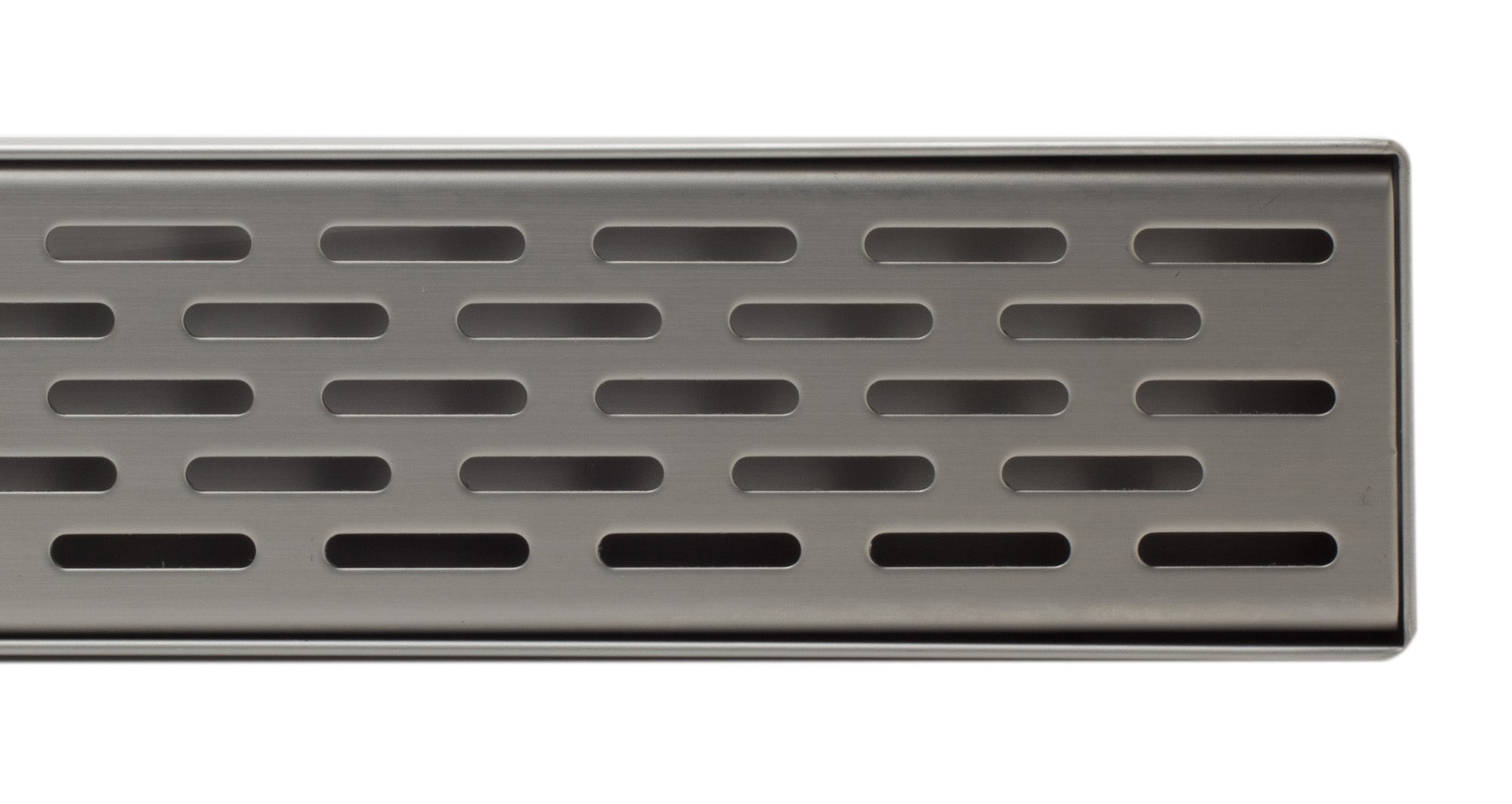 ALFI Brand - 36" Modern Stainless Steel Linear Shower Drain with Groove Holes | ABLD36C-BSS