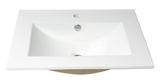 ALFI Brand - White 25" Rectangular Drop In Ceramic Sink with Faucet Hole | ABC803