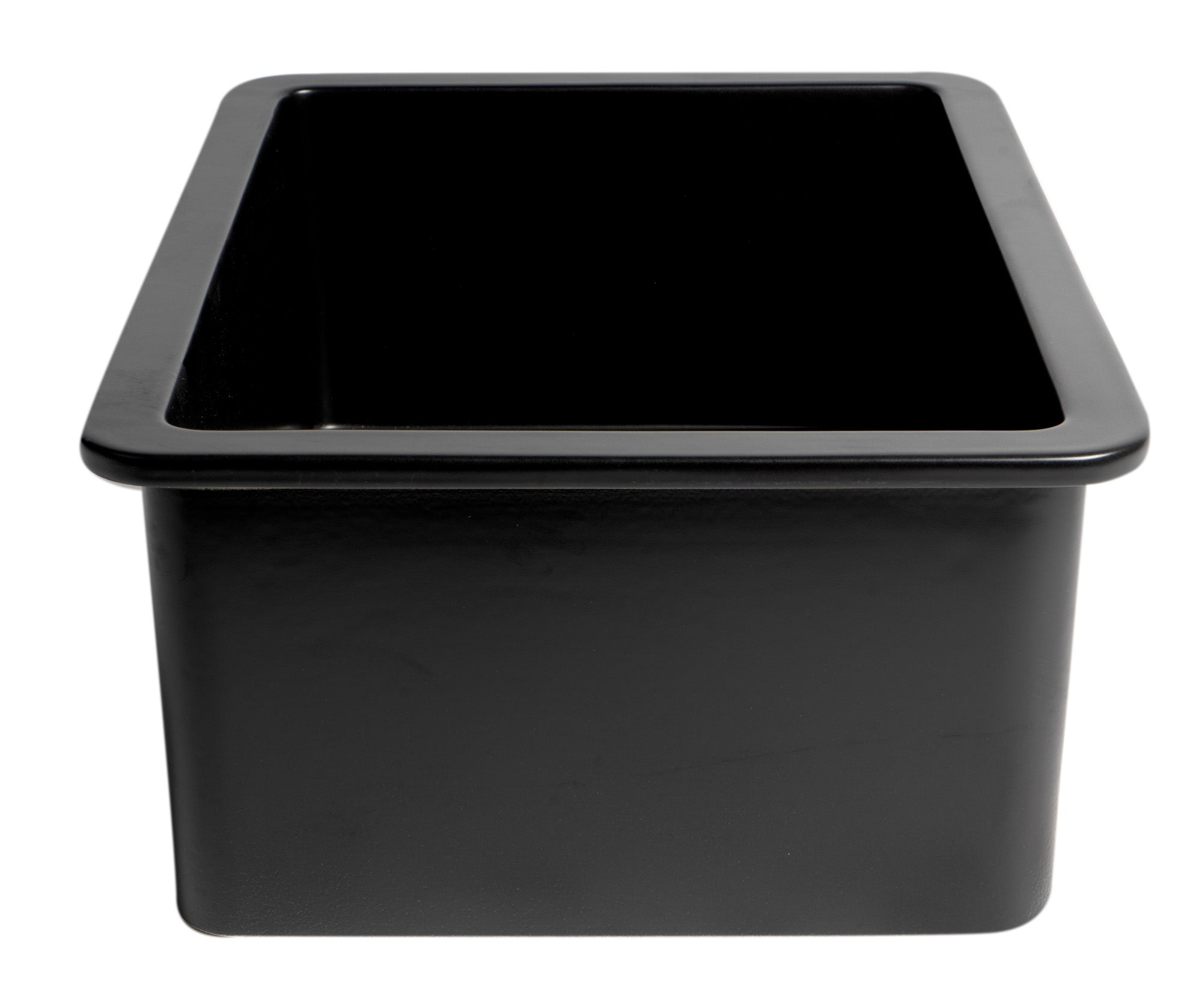 ALFI Brand - Black Matte 27" x 18" Fireclay Undermount / Drop In Firelcay Kitchen Sink | ABF2718UD-BM