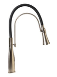 ALFI Brand - Brushed Nickel Kitchen Faucet with Black Rubber Stem | ABKF3001-BN