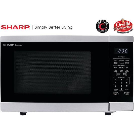 Sharp - 1.4 CF Countertop Microwave Oven, Orville Redenbacher's Certified - Countertop - ZSMC1464HS
