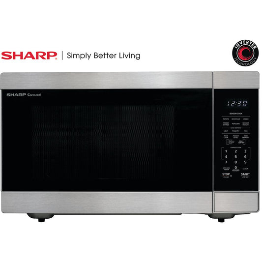 Sharp - 2.2 CF Countertop Microwave Oven, Inverter Technology - Countertop - ZSMC2266HS