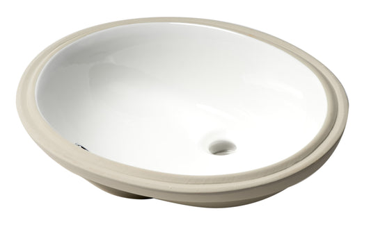 ALFI Brand - White 23" Oval Undermount Ceramic Sink | ABC602